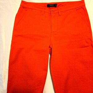 Ralph Lauren Womens Cropped Chinos Mid-rise Hyannis Port Orange Size 4 stretch